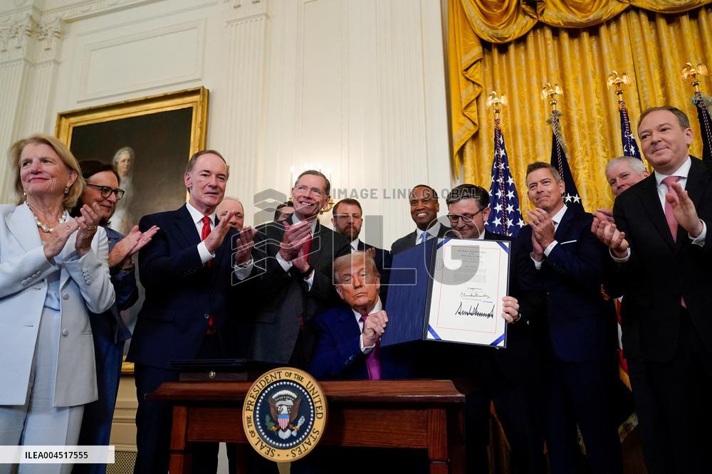 Trump During a Bill Signing Ceremony - Washington