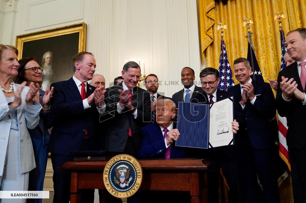 Trump During a Bill Signing Ceremony - Washington