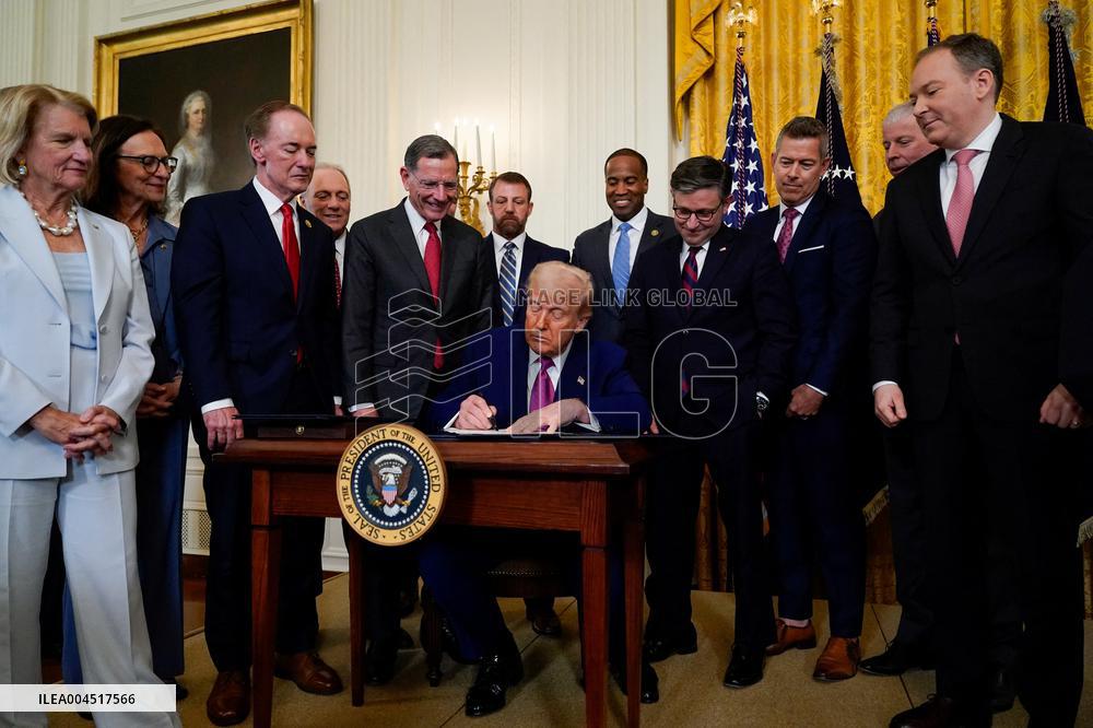 Trump During a Bill Signing Ceremony - Washington
