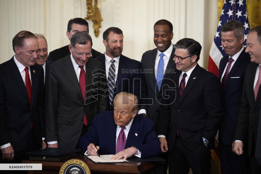 Donald Trump Bill Signing Ceremony - Washington