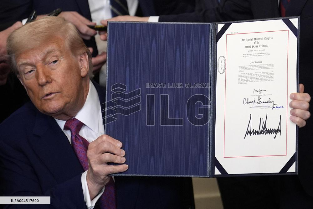 Donald Trump Bill Signing Ceremony - Washington