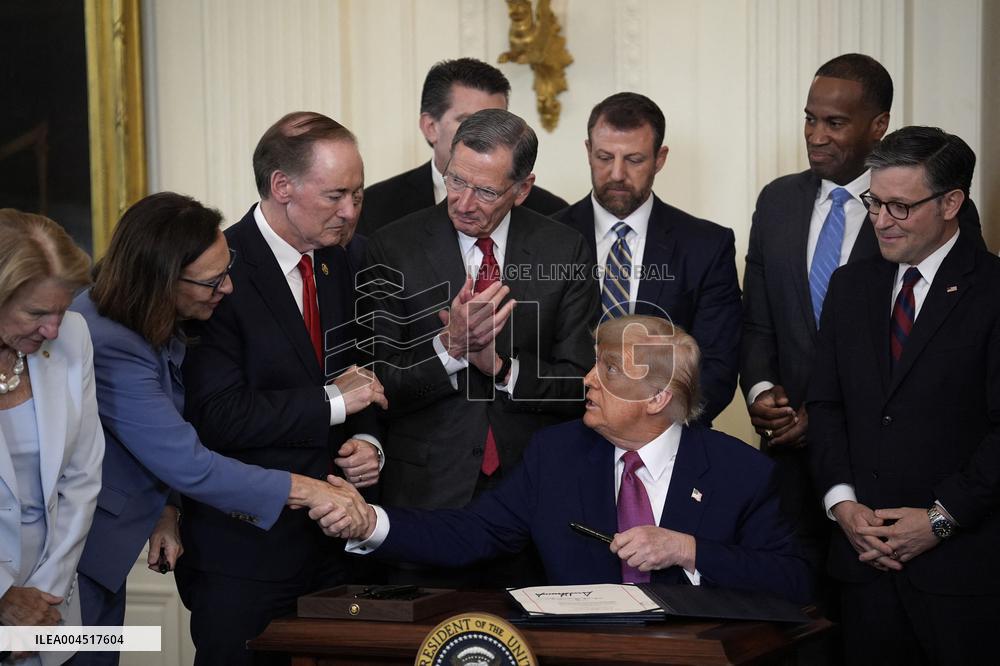 Donald Trump Bill Signing Ceremony - Washington
