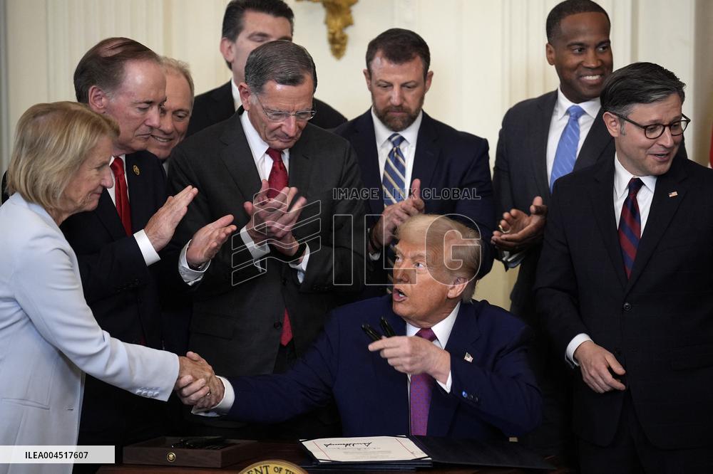 Donald Trump Bill Signing Ceremony - Washington
