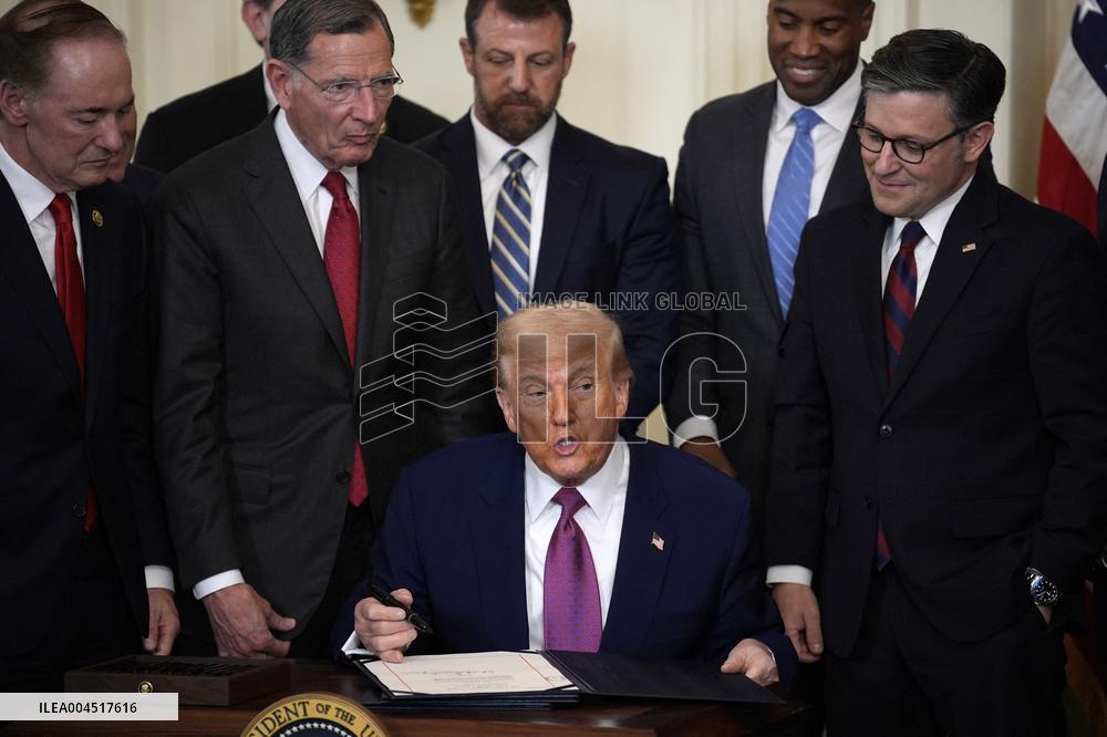 Donald Trump Bill Signing Ceremony - Washington