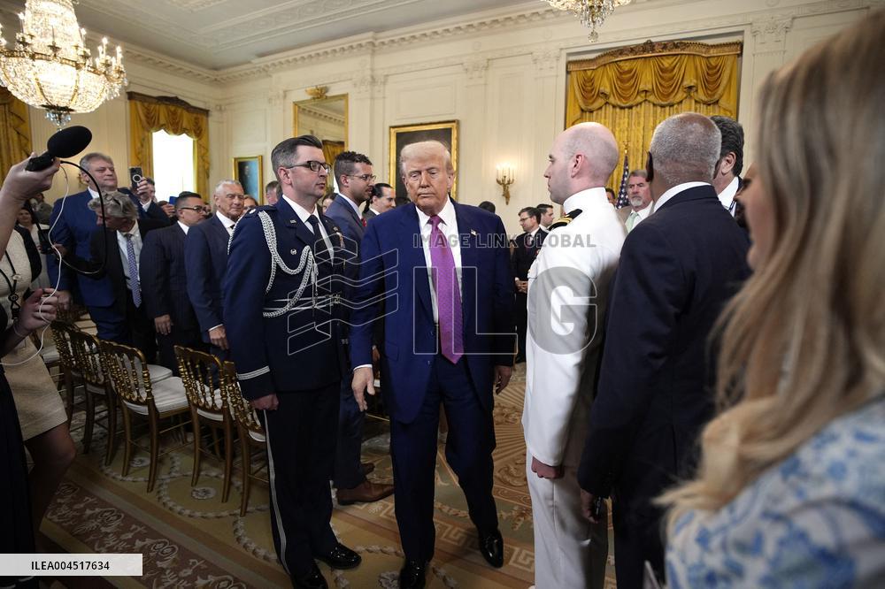 Donald Trump Bill Signing Ceremony - Washington