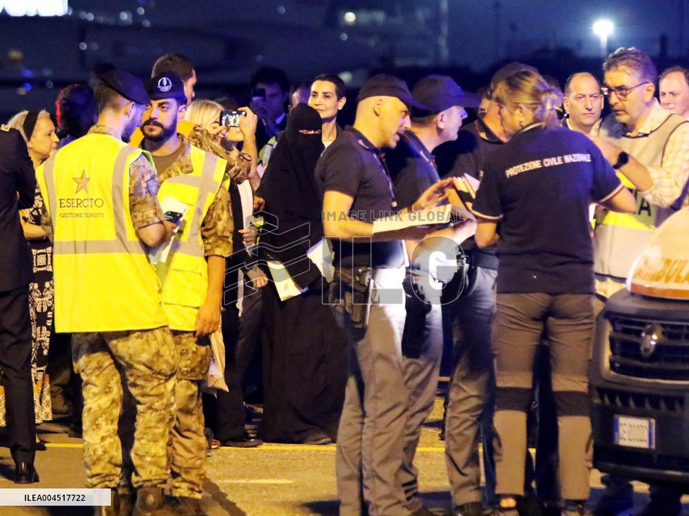 Humanitarian Flight Arrives from Gaza - Milan