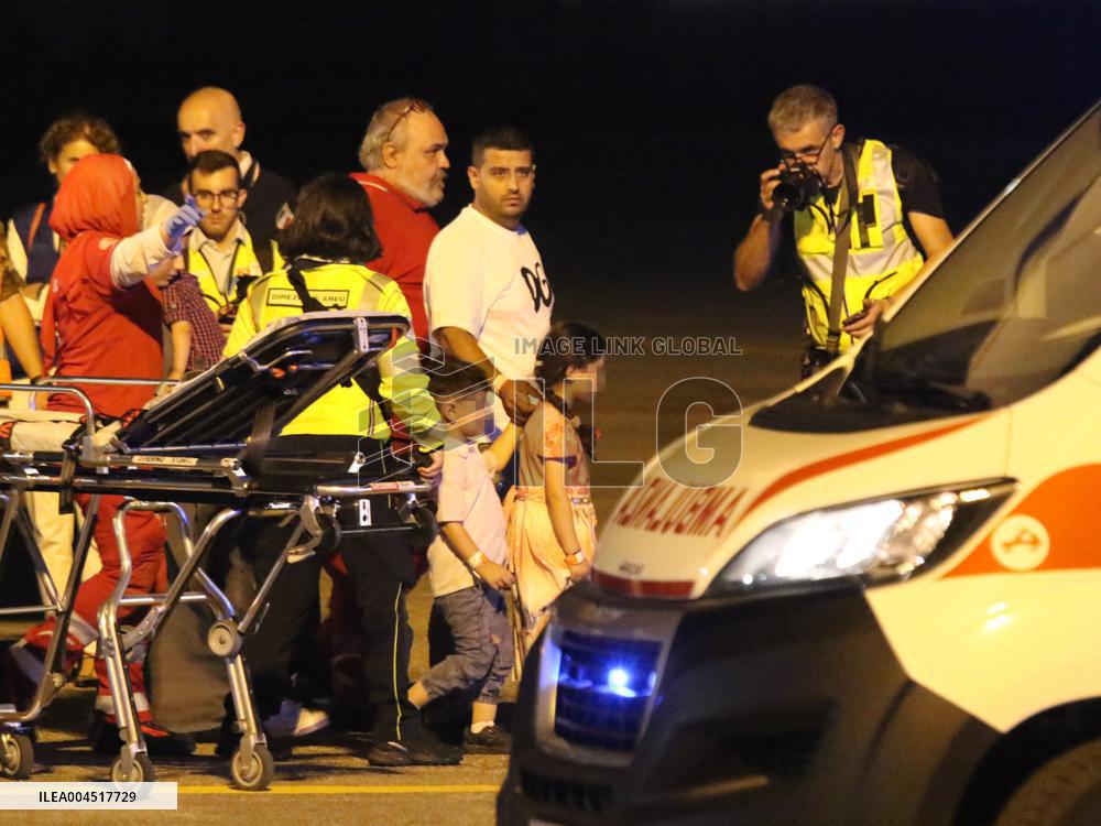 Humanitarian Flight Arrives from Gaza - Milan