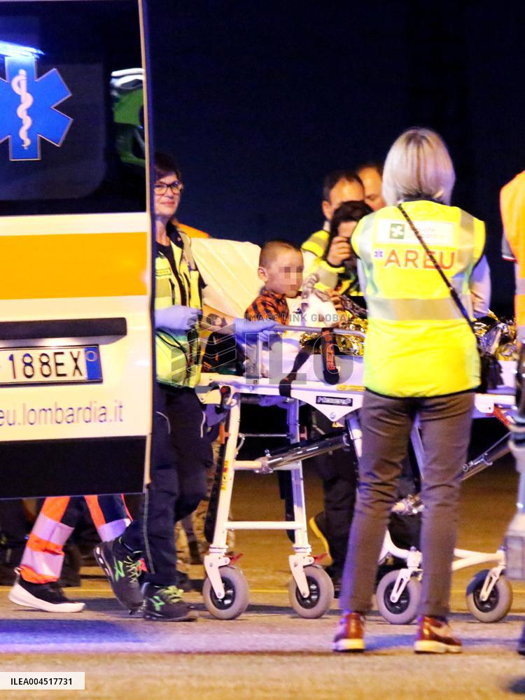 Humanitarian Flight Arrives from Gaza - Milan