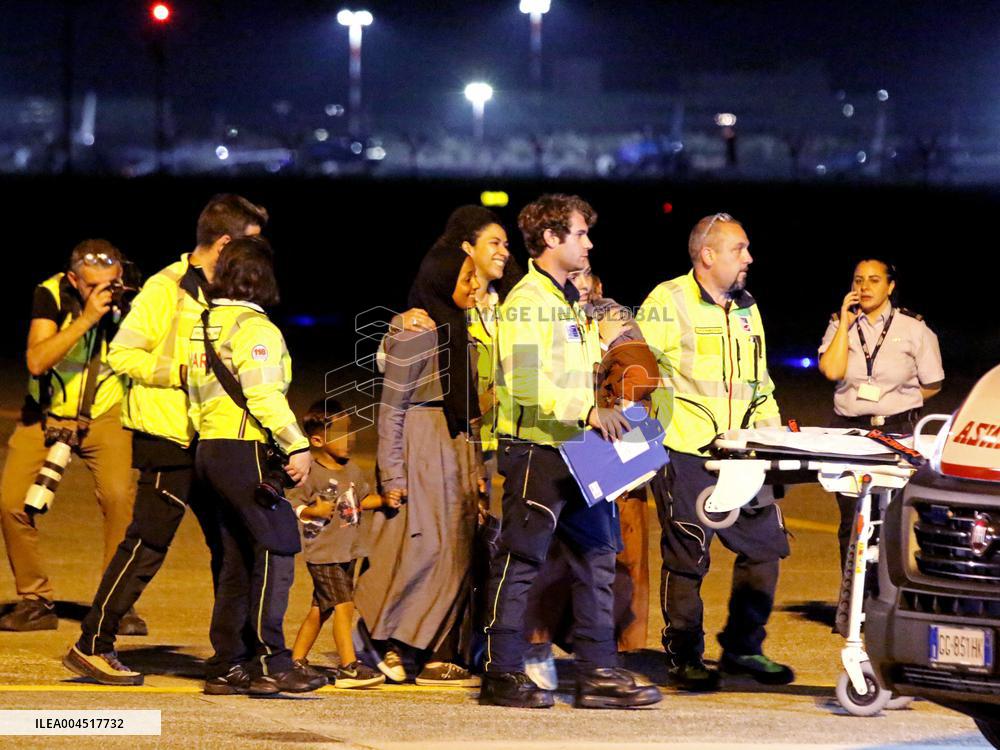 Humanitarian Flight Arrives from Gaza - Milan