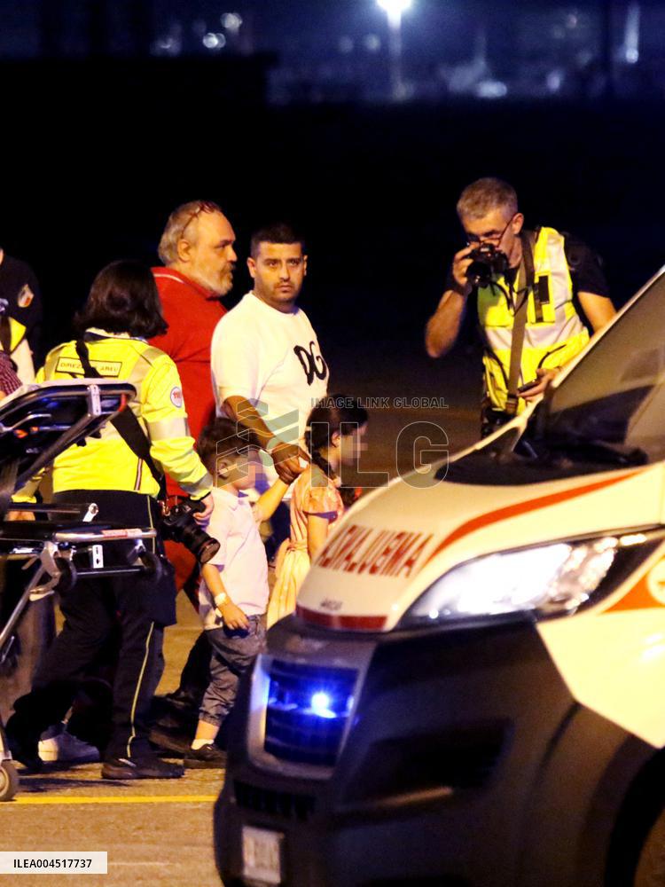 Humanitarian Flight Arrives from Gaza - Milan