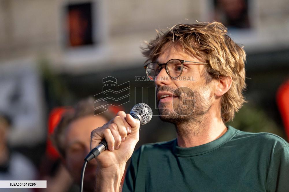 Rima Hassan at the Place de la Republique - Paris AJ