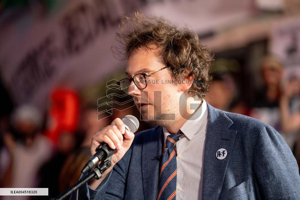 Rima Hassan at the Place de la Republique - Paris AJ