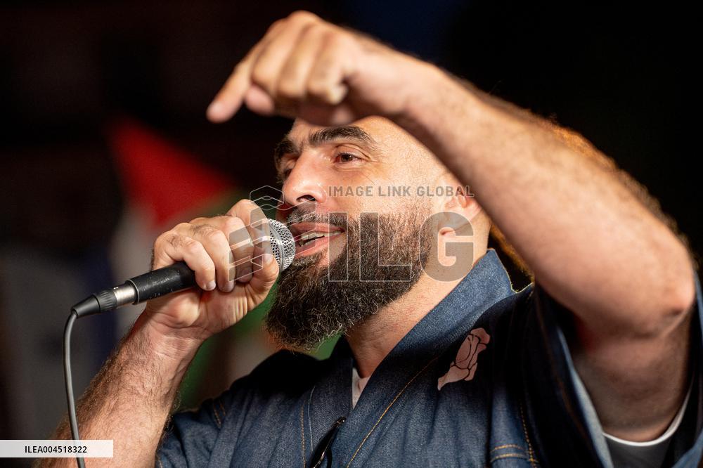 Rima Hassan at the Place de la Republique - Paris AJ