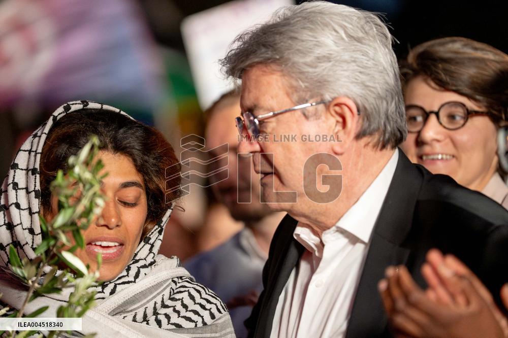 Rima Hassan at the Place de la Republique - Paris AJ
