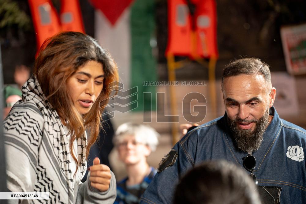 Rima Hassan at the Place de la Republique - Paris AJ