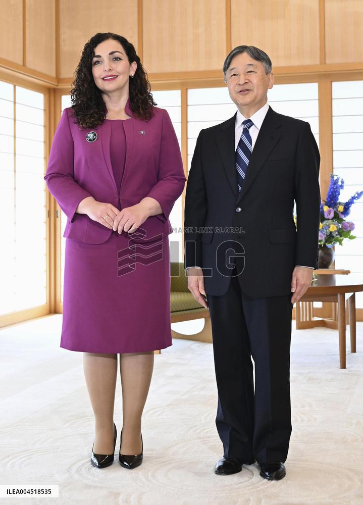 Emperor meets with Kosovo's president