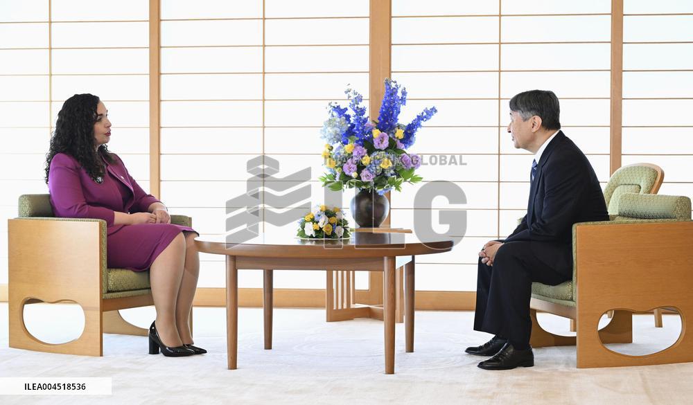 Emperor meets with Kosovo's president