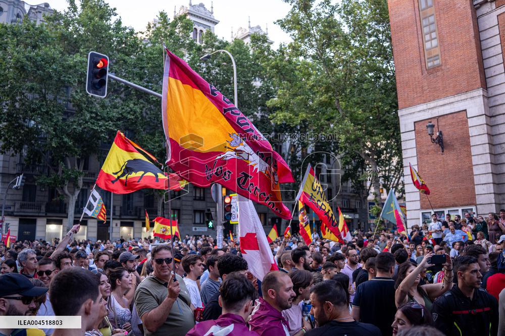 Europa Press - Protest Against Sanchez at PSOE HQ - Madrid