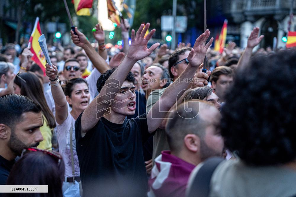Europa Press - Protest Against Sanchez at PSOE HQ - Madrid