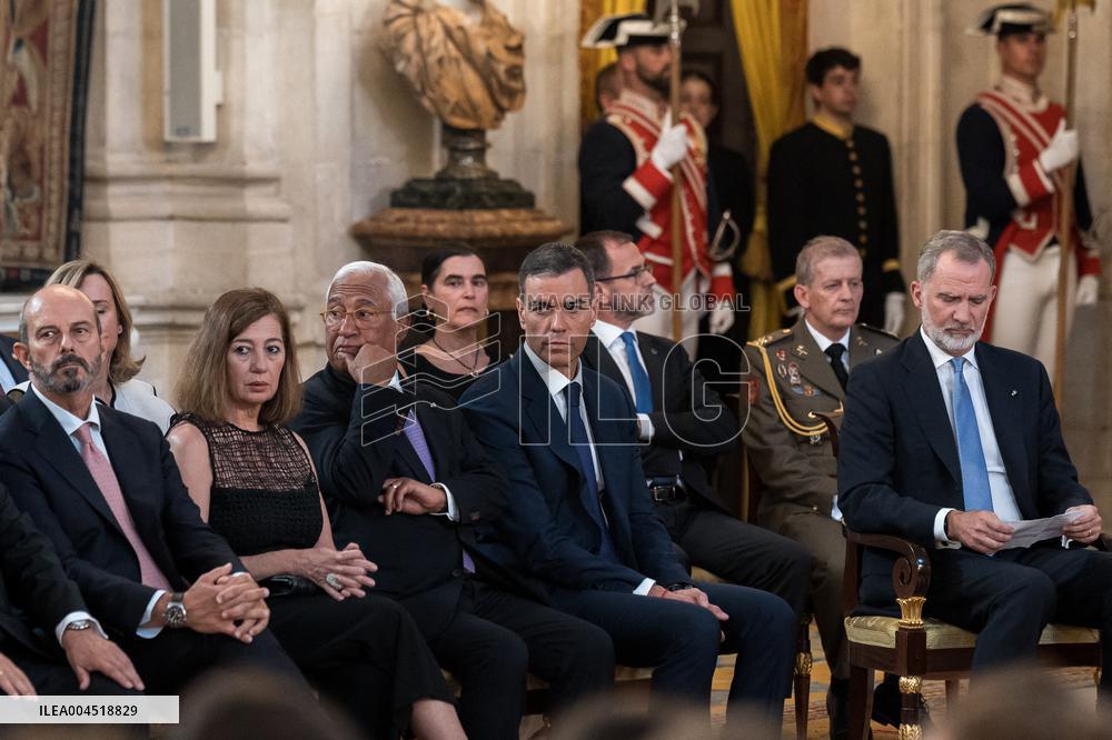 Felipe VI and Sánchez Commemorate EU Accession Anniversary - Madrid