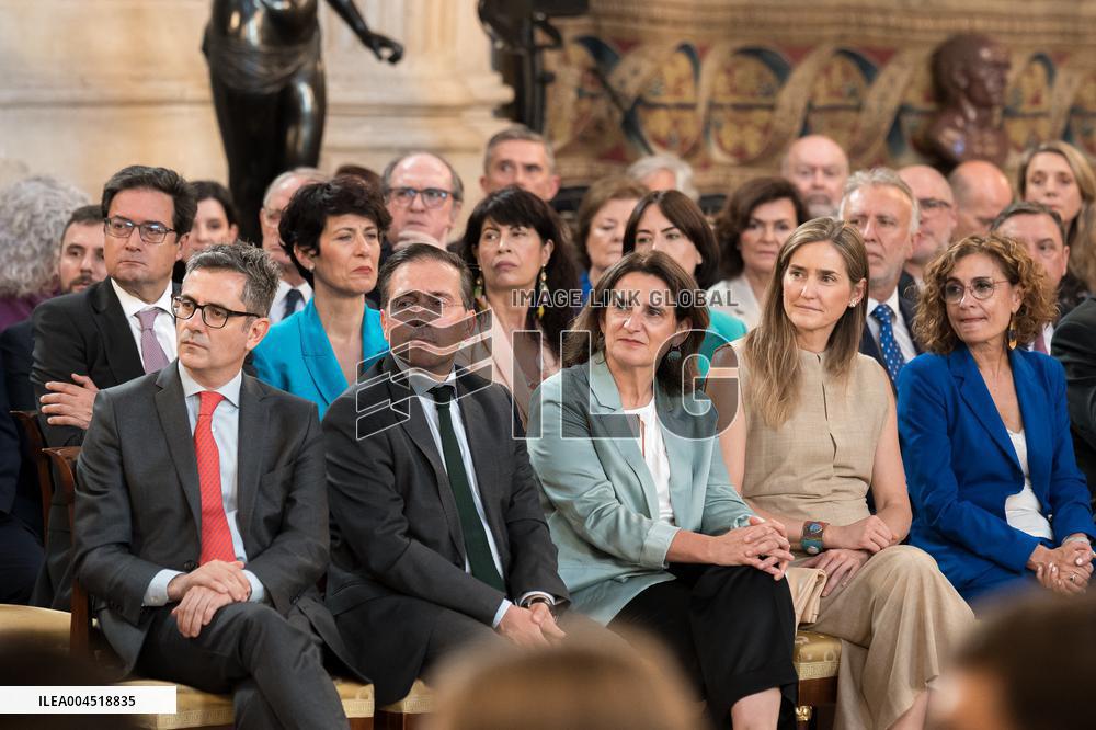 Felipe VI and Sánchez Commemorate EU Accession Anniversary - Madrid