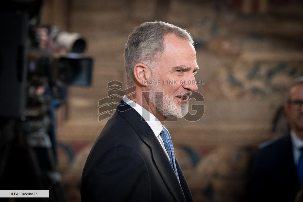 Felipe VI and Sánchez Commemorate EU Accession Anniversary - Madrid