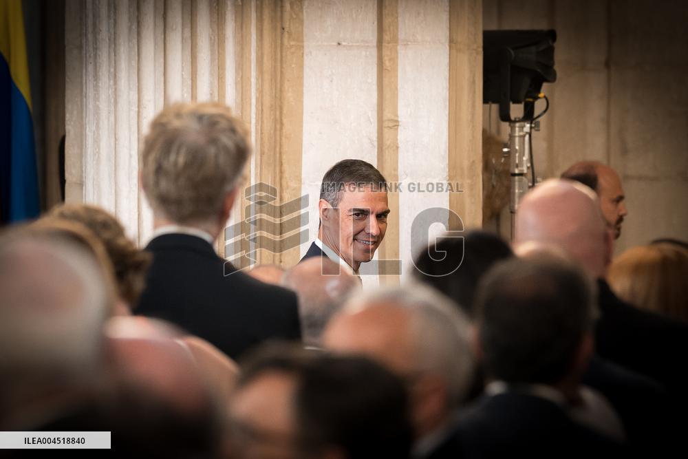 Felipe VI and Sánchez Commemorate EU Accession Anniversary - Madrid