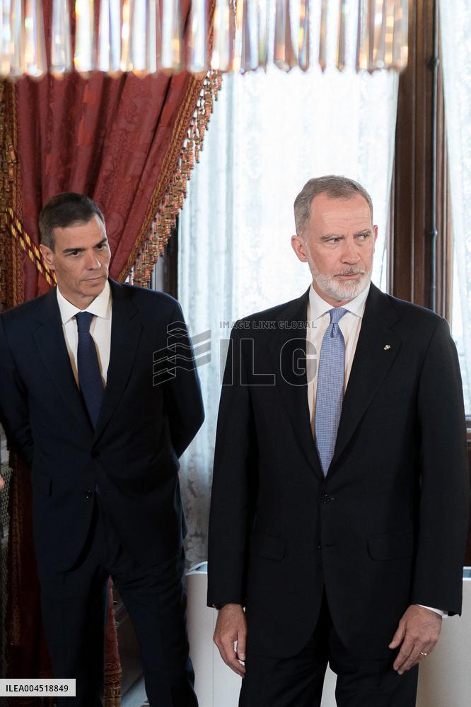 Felipe VI and Sánchez Commemorate EU Accession Anniversary - Madrid