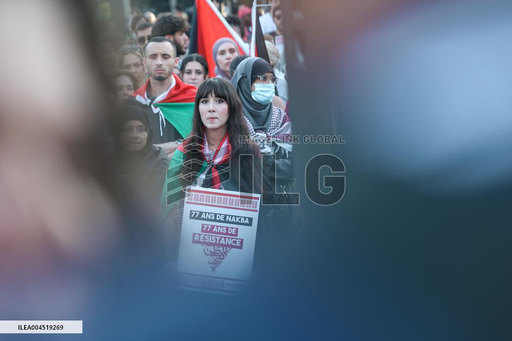 Rima Hassan at the Place de la Republique - Paris