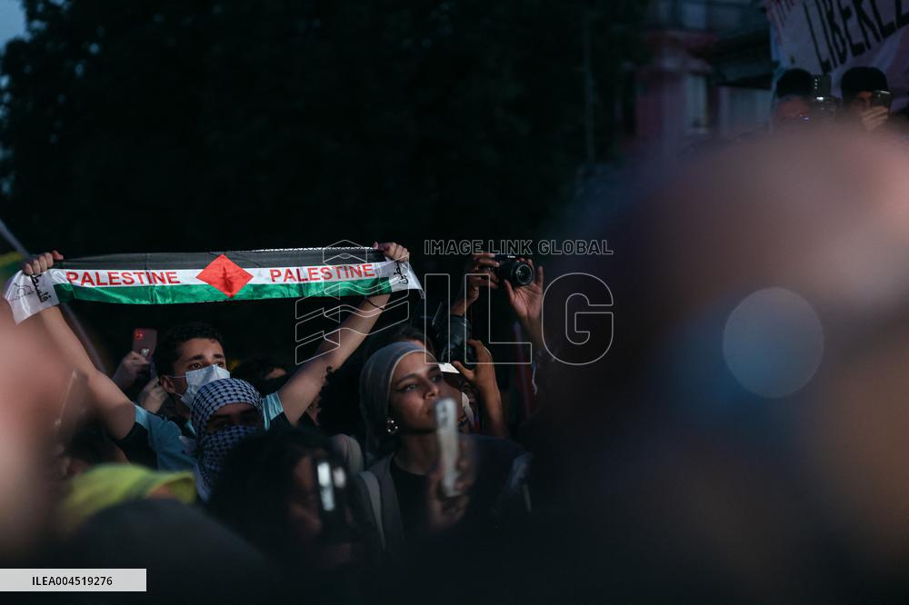 Rima Hassan at the Place de la Republique - Paris