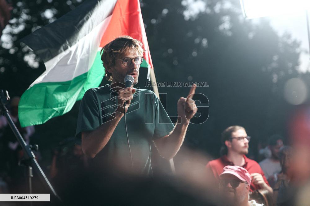 Rima Hassan at the Place de la Republique - Paris