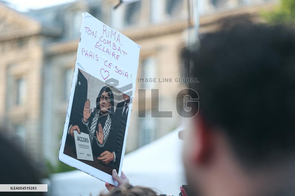 Rima Hassan at the Place de la Republique - Paris