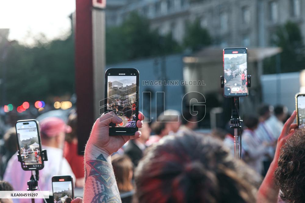 Rima Hassan at the Place de la Republique - Paris