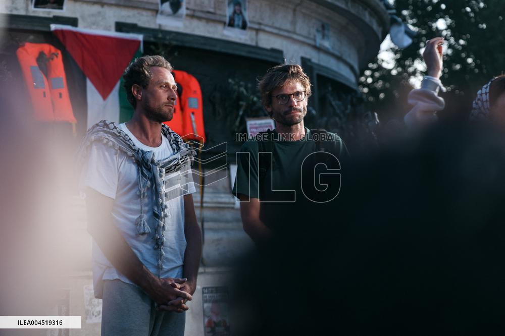 Rima Hassan at the Place de la Republique - Paris