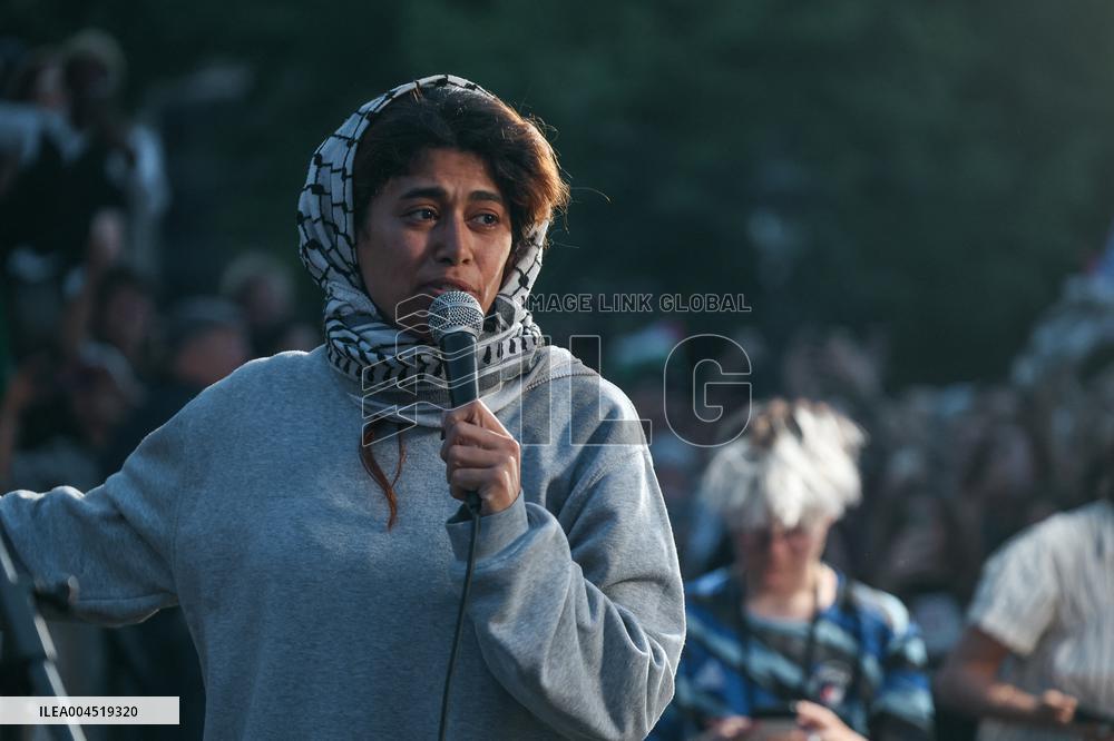 Rima Hassan at the Place de la Republique - Paris