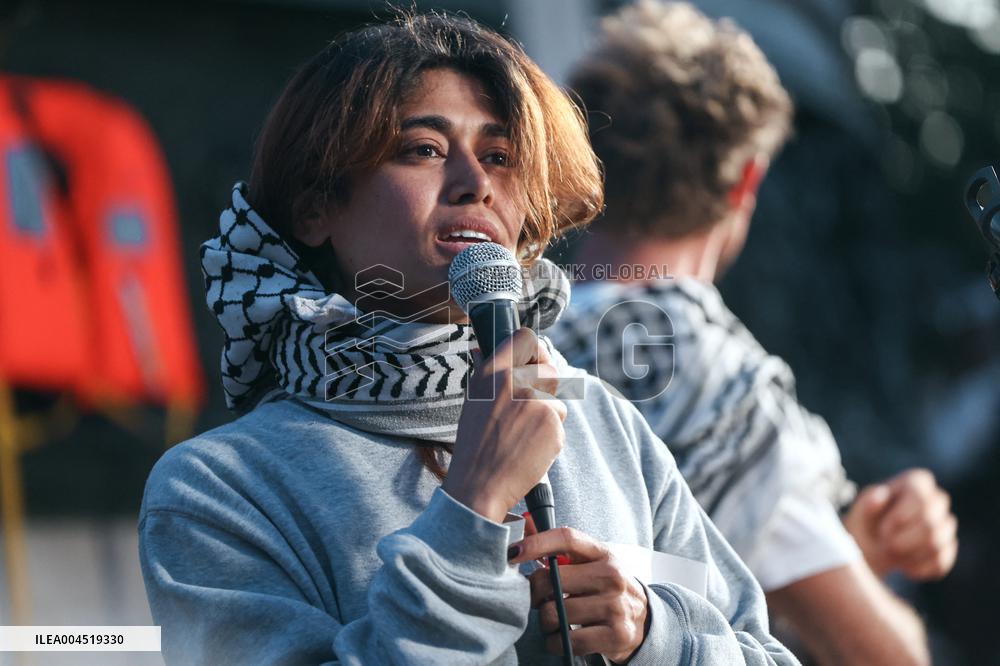 Rima Hassan at the Place de la Republique - Paris
