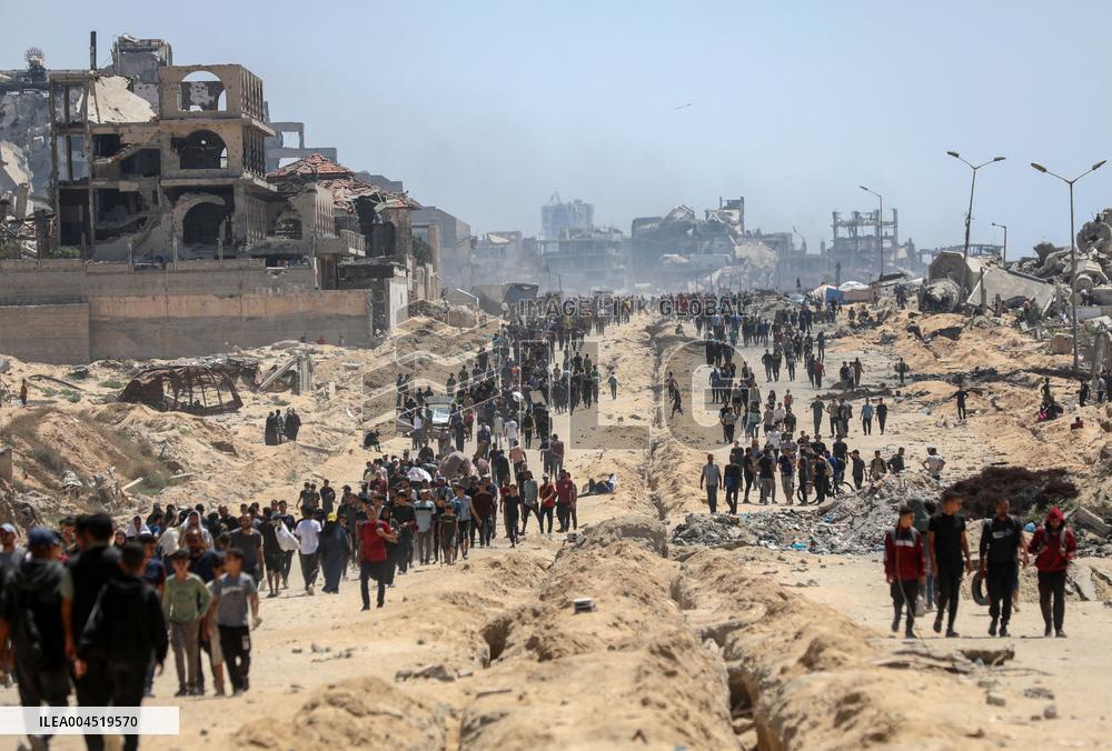 UN Humanitarian Aid for Palestinian Refugees - Gaza City