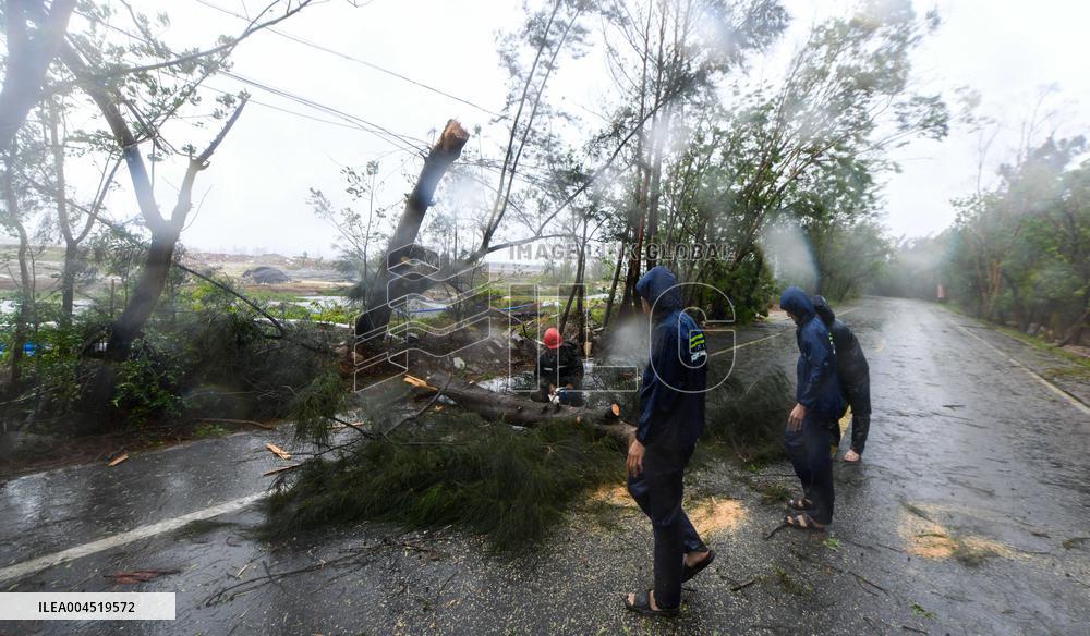 Typhoon Wutip Hits Hainan - China
