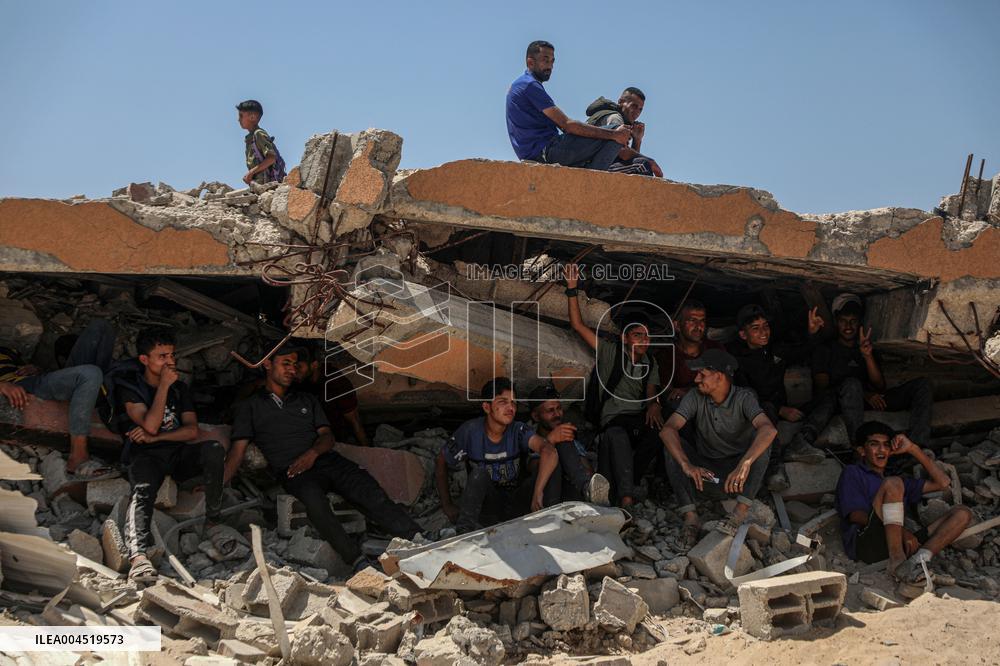 UN Humanitarian Aid for Palestinian Refugees - Gaza City