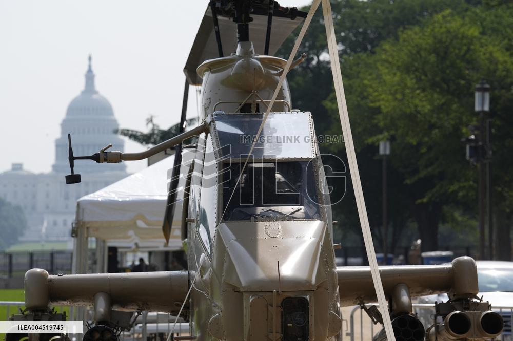 Saturday military parade preparartions - Washington