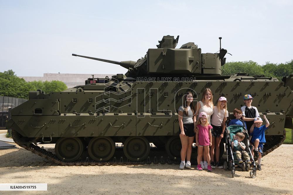 Saturday military parade preparartions - Washington