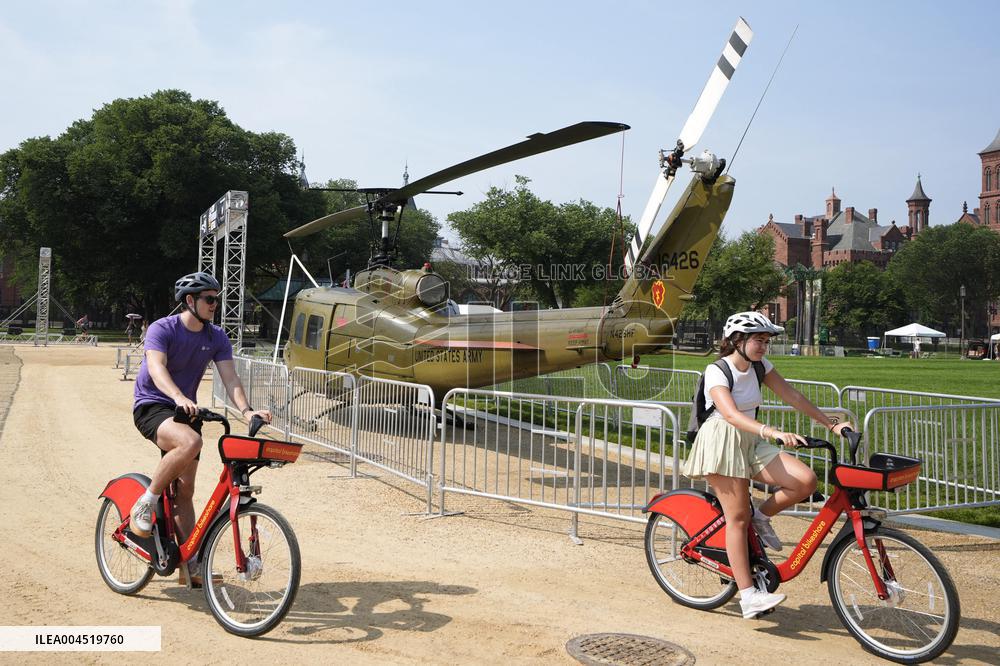 Saturday military parade preparartions - Washington