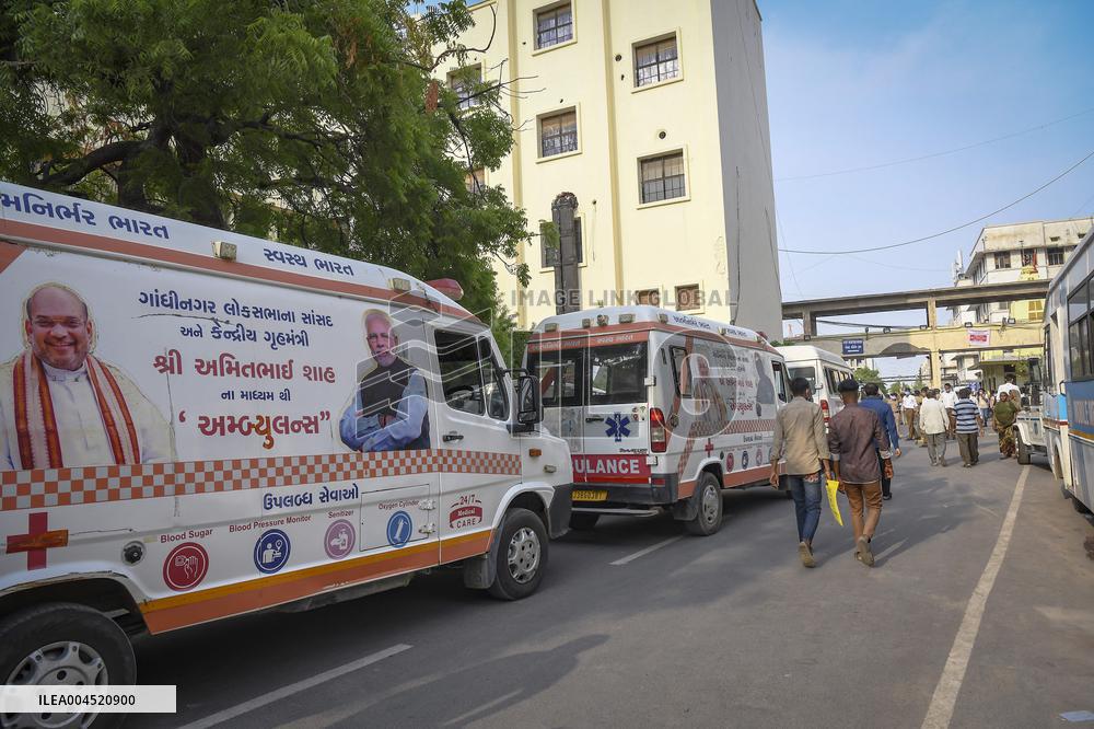 Aftermath of Indian Airplane Crash - India