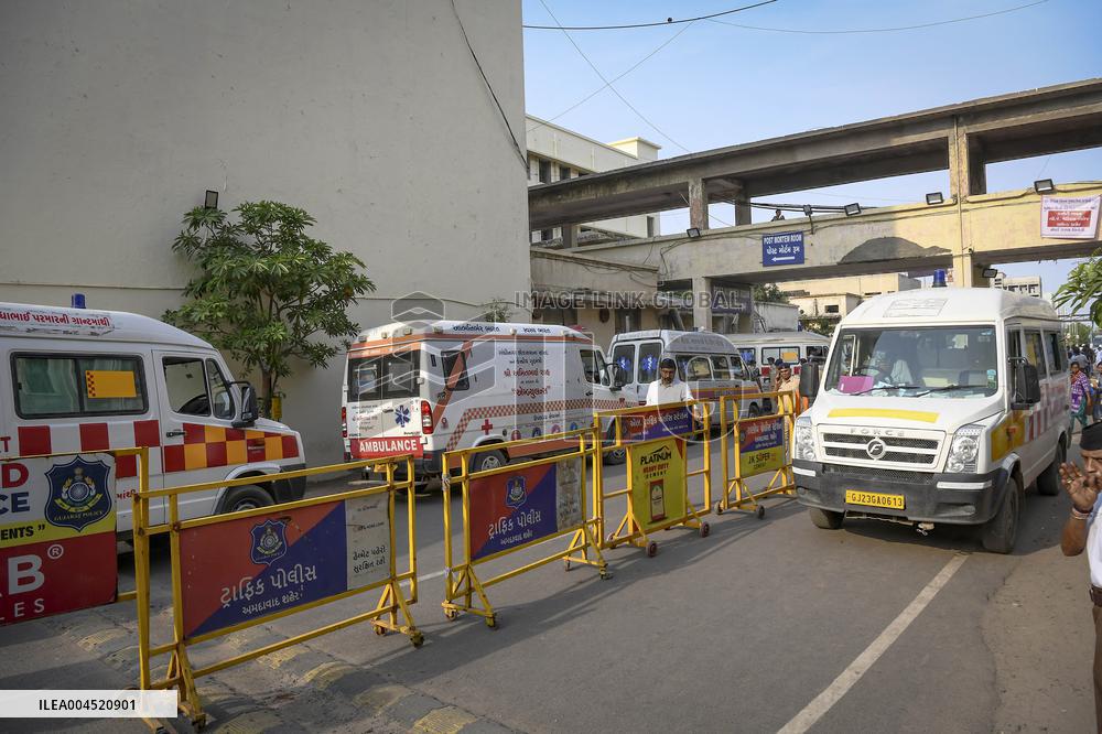 Aftermath of Indian Airplane Crash - India