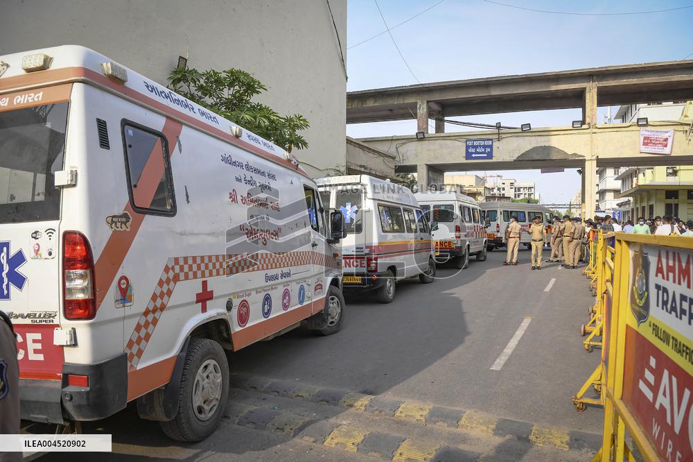 Aftermath of Indian Airplane Crash - India