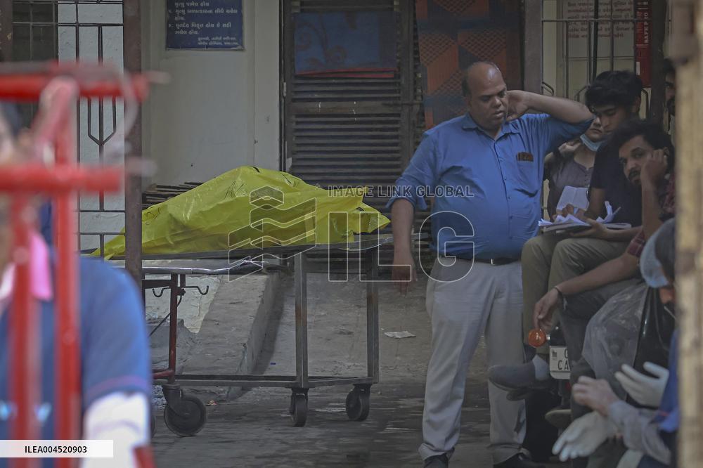 Aftermath of Indian Airplane Crash - India