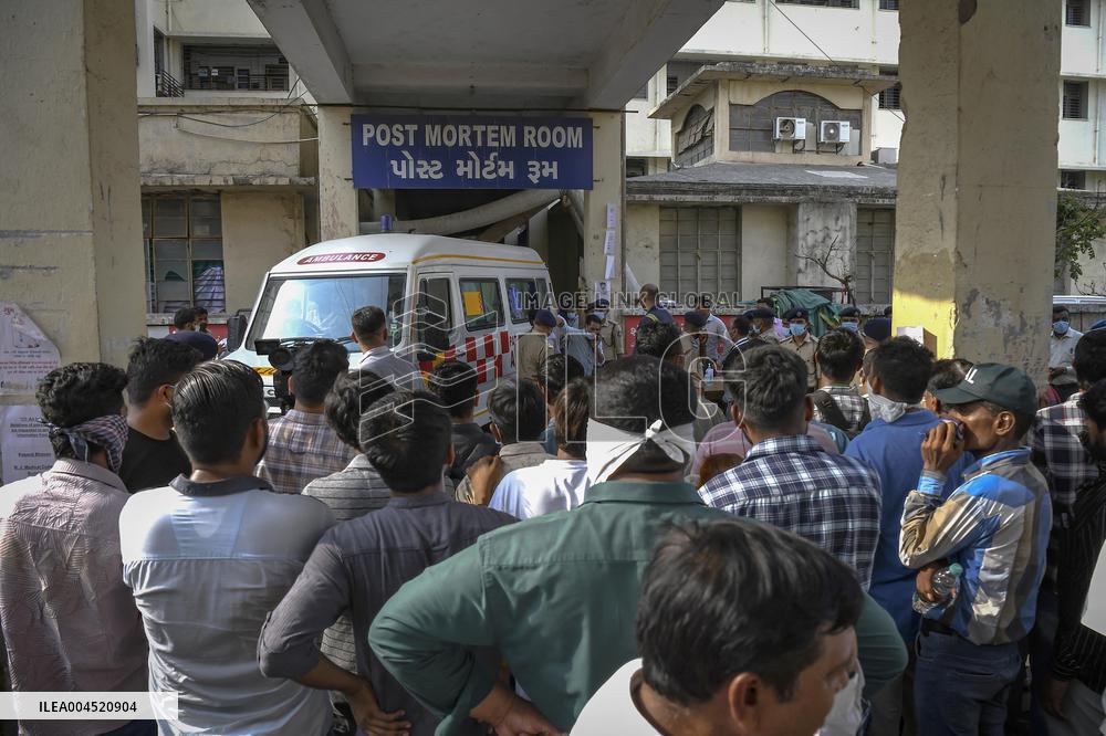 Aftermath of Indian Airplane Crash - India