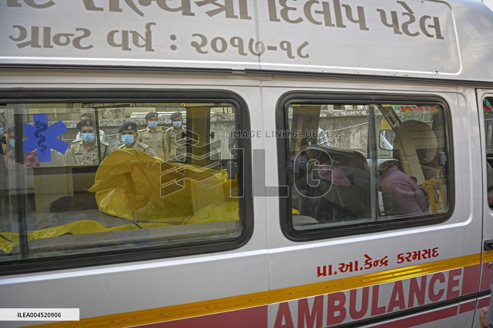 Aftermath of Indian Airplane Crash - India
