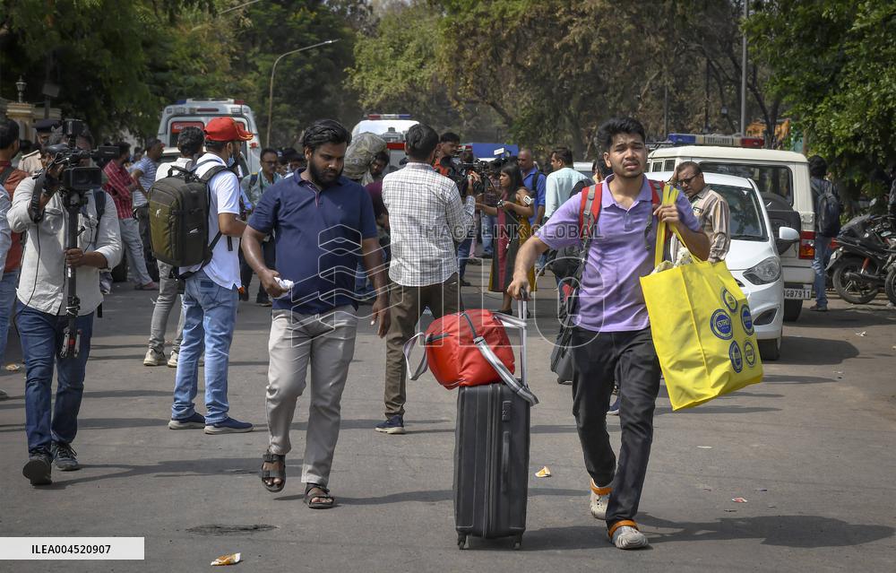 Aftermath of Indian Airplane Crash - India