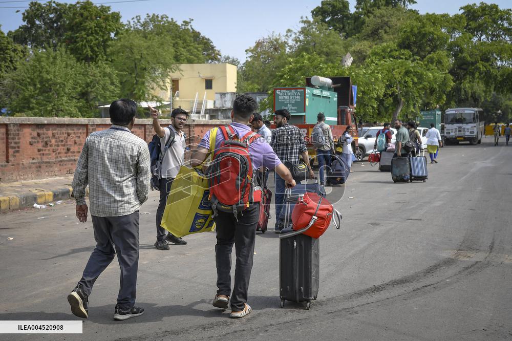 Aftermath of Indian Airplane Crash - India